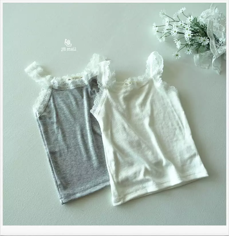 JM Snail - Korean Children Fashion - #minifashionista - Lace Rib Sleeveless - 6