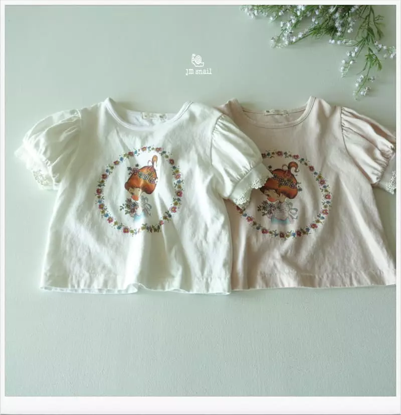 JM Snail - Korean Children Fashion - #prettylittlegirls - Girl Puff Tee - 12