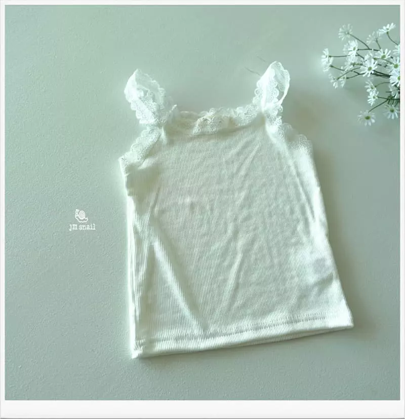 JM Snail - Korean Children Fashion - #prettylittlegirls - Lace Rib Sleeveless - 7