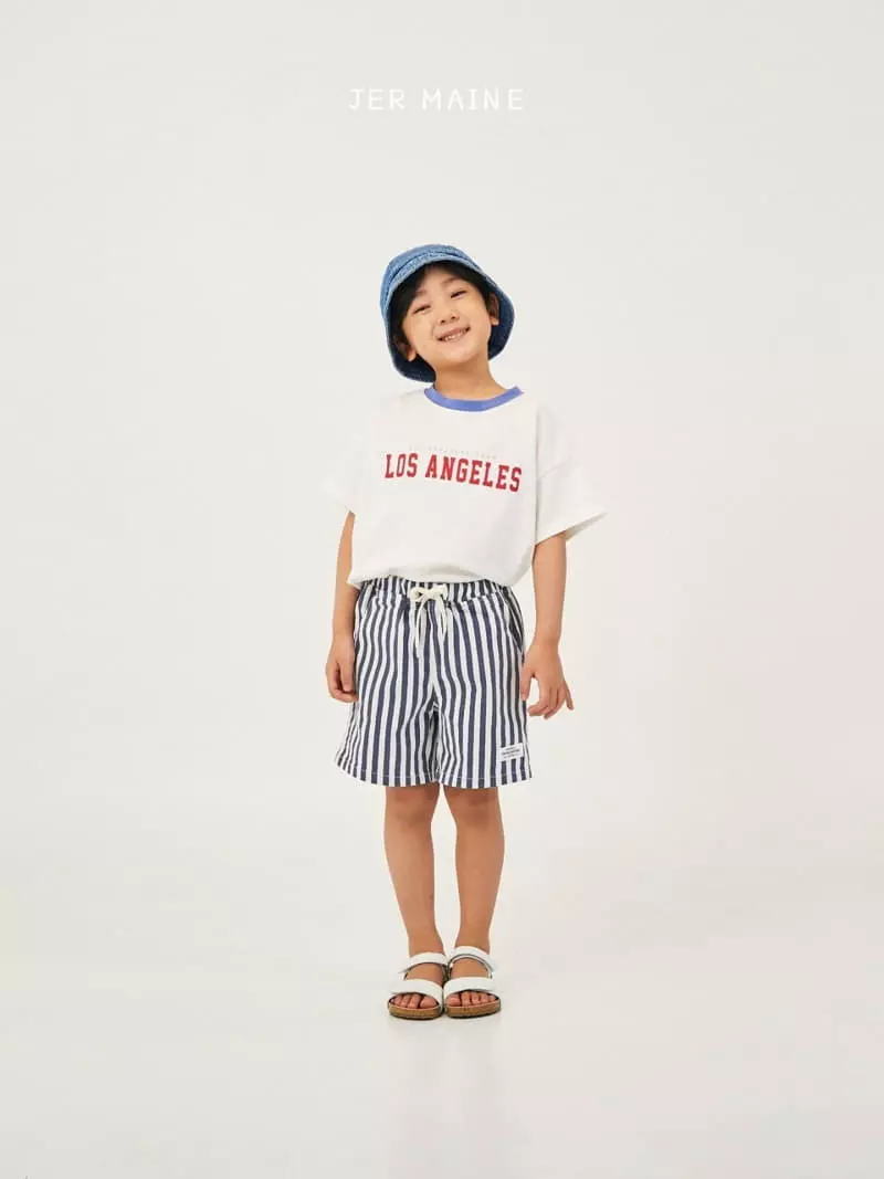Jermaine - Korean Children Fashion - #todddlerfashion - Top Stripes Shorts