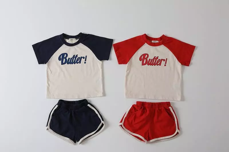 Jo Jo - Korean Children Fashion - #fashionkids - Butter Raglan Top Bottom Set - 3