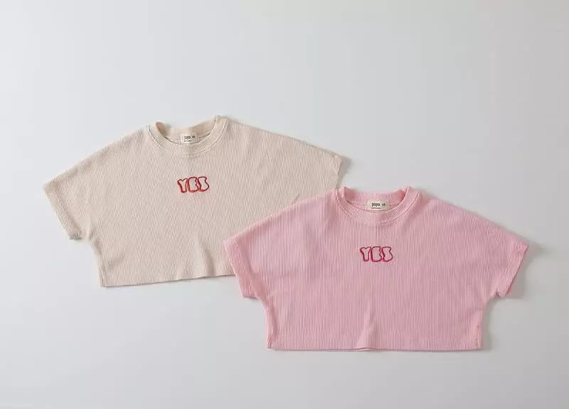 Jo Jo - Korean Children Fashion - #magicofchildhood - Yes Crop Tee - 3