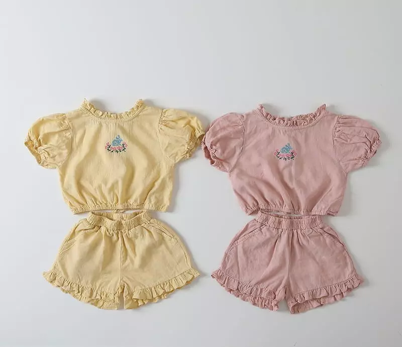 Jo Jo - Korean Children Fashion - #minifashionista - Olive Top Bottom Set - 4