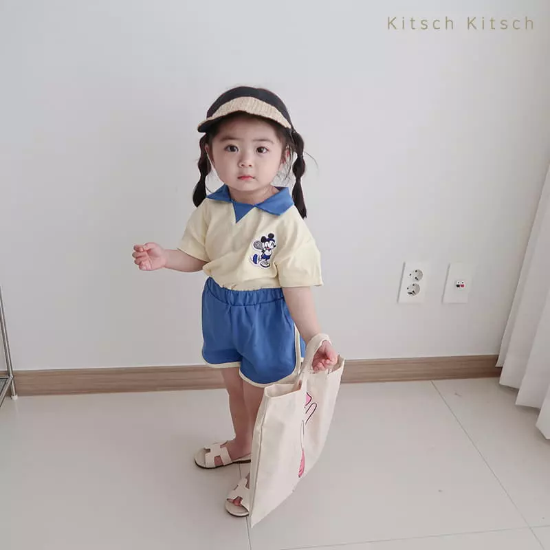 Kitsch Kitsch - Korean Children Fashion - #childofig - Tennis Mickey Top Bottom Set - 2