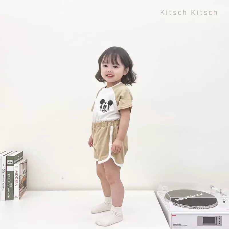 Kitsch Kitsch - Korean Children Fashion - #fashionkids - Shinninh Mickey Sleeveless Tee Bottom Set - 5