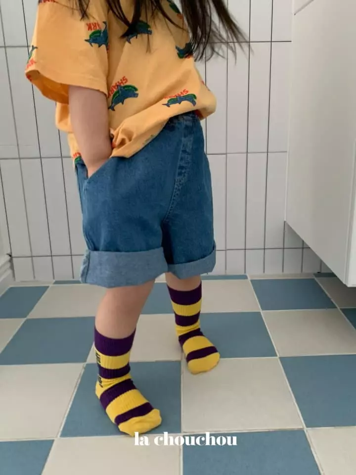 La Chouchou - Korean Children Fashion - #magicofchildhood - Denim Shorts - 4