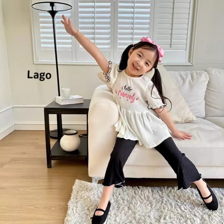 Lago - Korean Children Fashion - #Kfashion4kids - Hug Pleats Top Bottom Set - 3