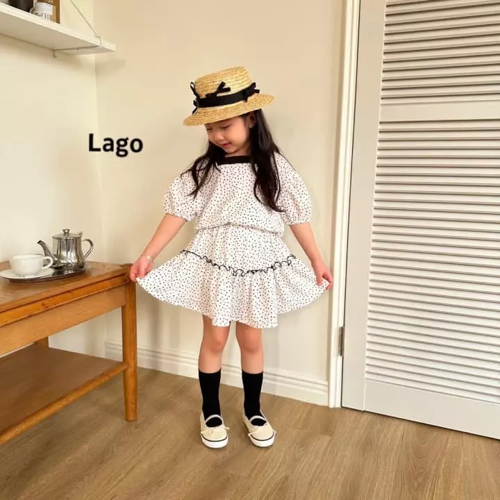 Lago - Korean Children Fashion - #childofig - Square Dot Top Bottom Set - 11