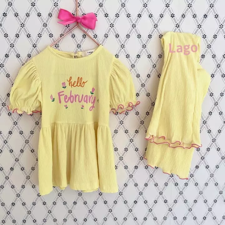 Lago - Korean Children Fashion - #childrensboutique - Hug Pleats Top Bottom Set - 12