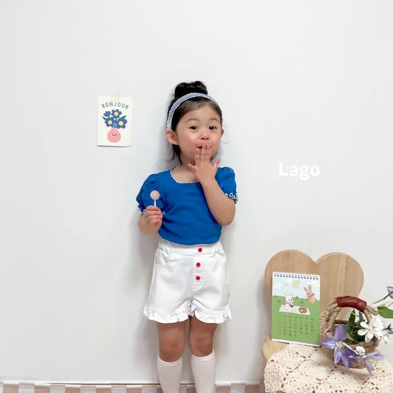 Lago - Korean Children Fashion - #fashionkids - Pin Coat Eyelet Tee - 6