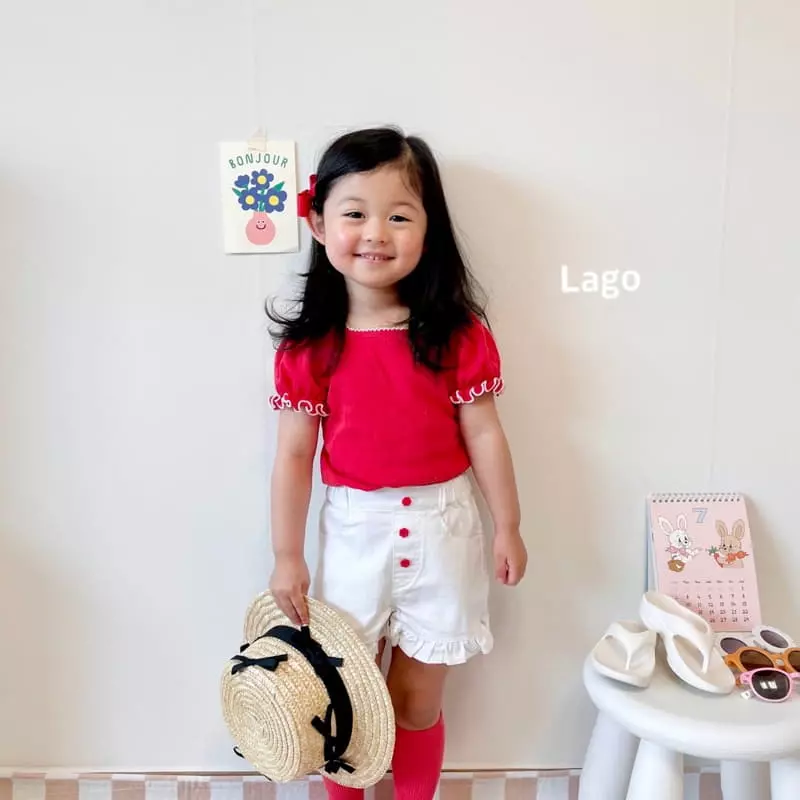 Lago - Korean Children Fashion - #kidzfashiontrend - Pin Coat Eyelet Tee - 9