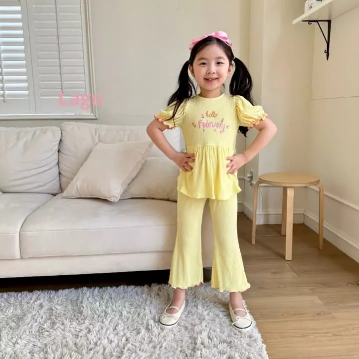 Lago - Korean Children Fashion - #minifashionista - Hug Pleats Top Bottom Set - 6