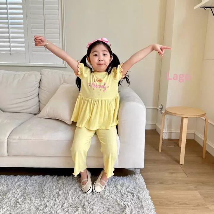 Lago - Korean Children Fashion - #stylishchildhood - Hug Pleats Top Bottom Set - 10