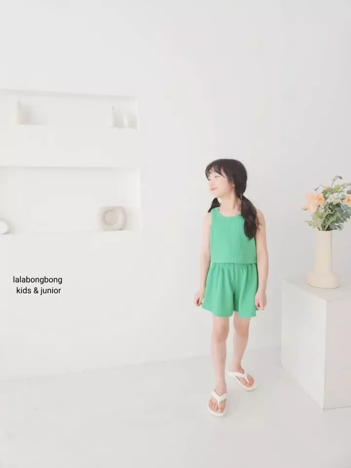 Lalabongbong - Korean Children Fashion - #kidsstore - Twist Top Bottom Set - 12