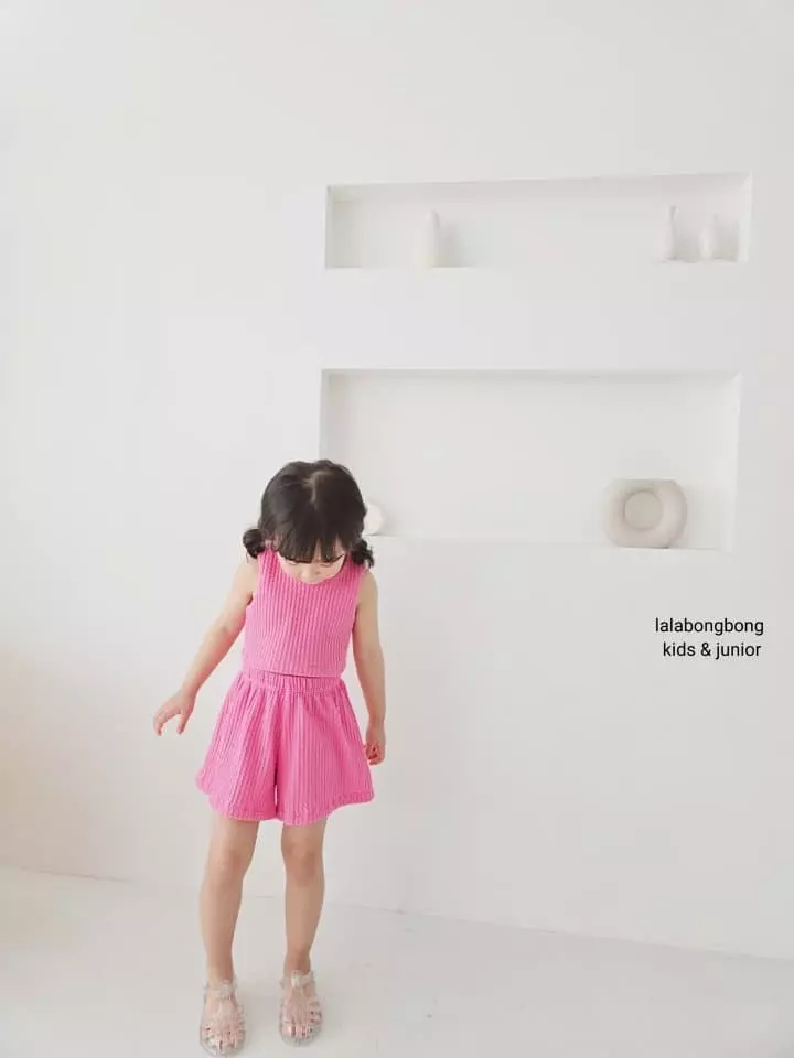 Lalabongbong - Korean Children Fashion - #prettylittlegirls - Twist Top Bottom Set - 2
