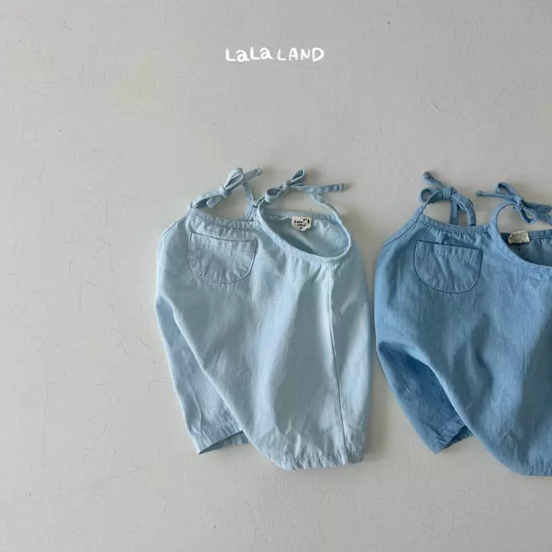 Lalaland - Korean Baby Fashion - #babyfever - Bebe Hazzi Denim String Bodysuit - 2