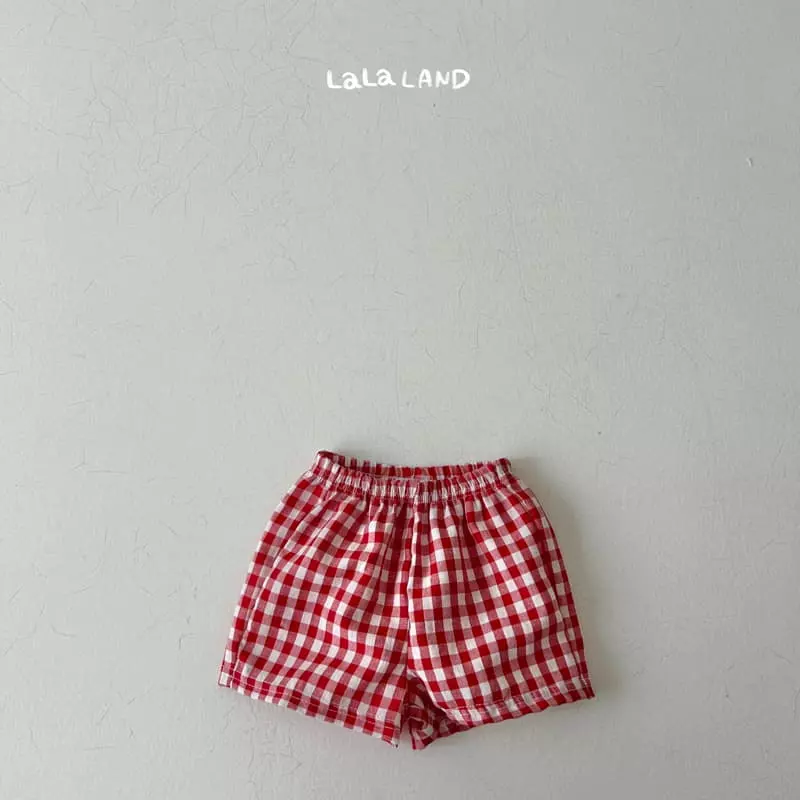 Lalaland - Korean Baby Fashion - #babylifestyle - Bebe Check Shorts - 3