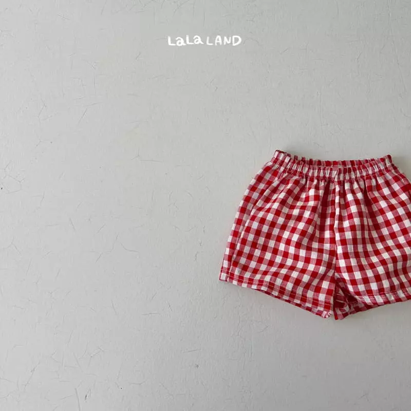 Lalaland - Korean Baby Fashion - #babylifestyle - Bebe Check Shorts - 4