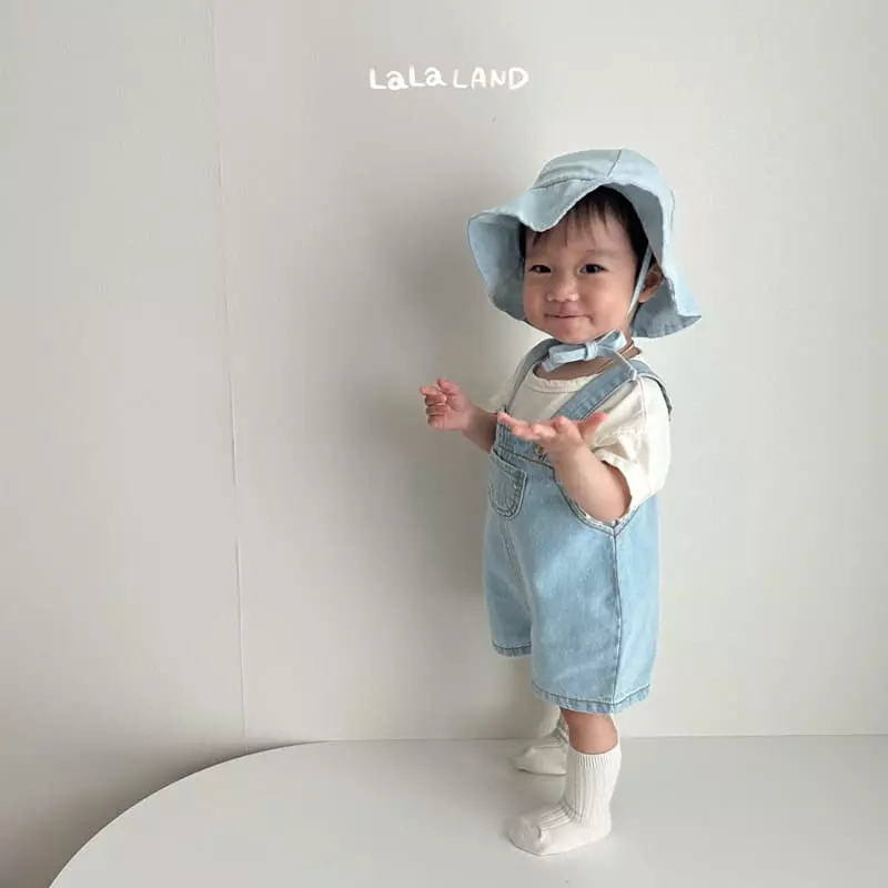 Lalaland - Korean Baby Fashion - #babyootd - Bebe Summer Dneim Dungarees - 7