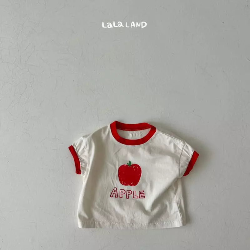 Lalaland - Korean Baby Fashion - #babyoutfit - Bebe Apple Tee - 7