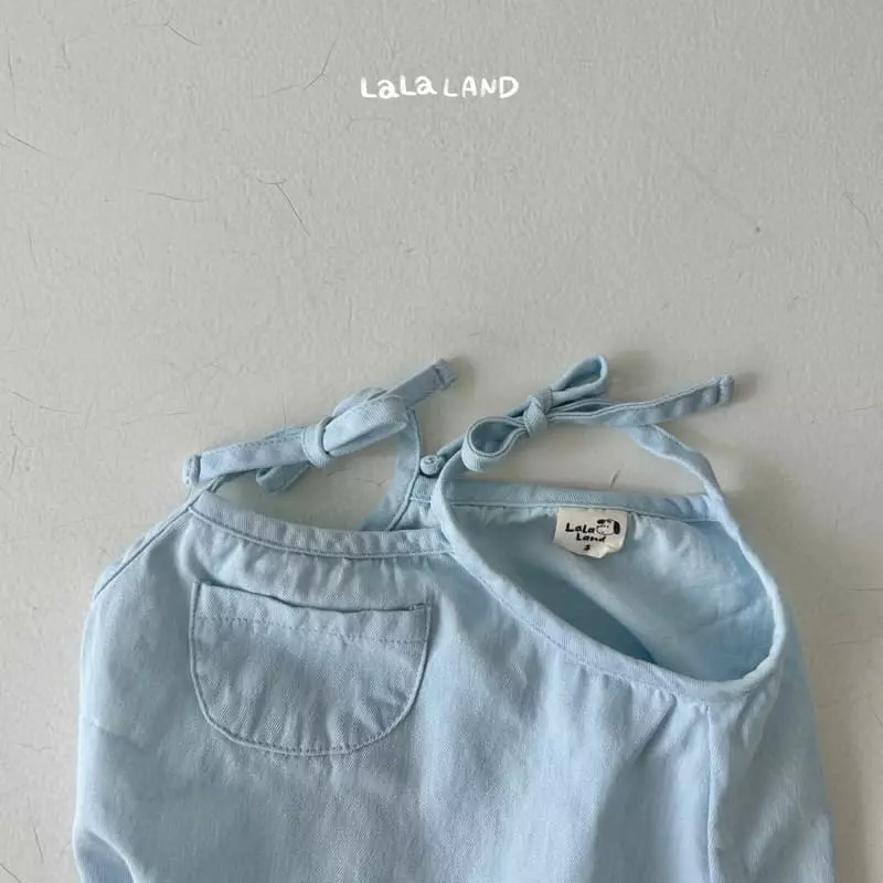 Lalaland - Korean Baby Fashion - #babyoutfit - Bebe Hazzi Denim String Bodysuit - 8