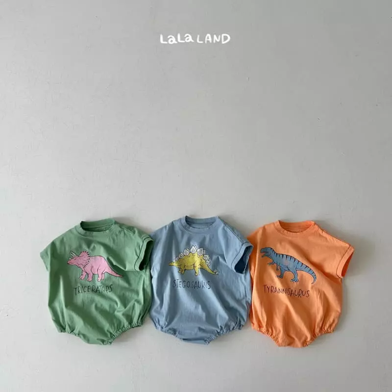 Lalaland - Korean Baby Fashion - #babywear - Bebe Dino Bodysuit - 11