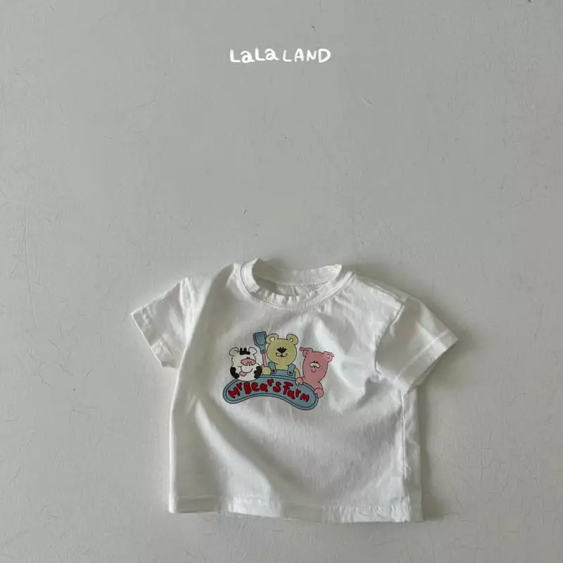 Lalaland - Korean Baby Fashion - #onlinebabyboutique - Bebe Bears Pom Tee - 2