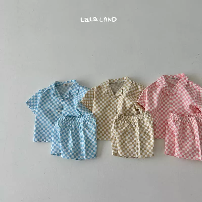 Lalaland - Korean Children Fashion - #Kfashion4kids - Puzzle Shirts Set - 3