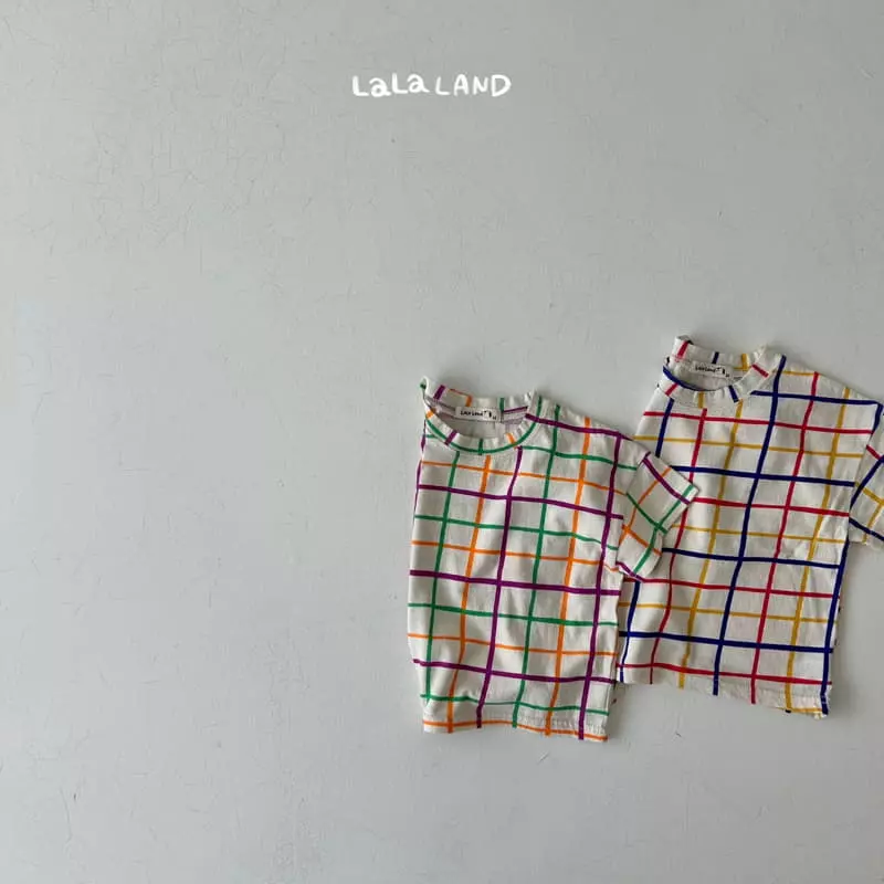 Lalaland - Korean Children Fashion - #designkidswear - Topic Check Tee - 3