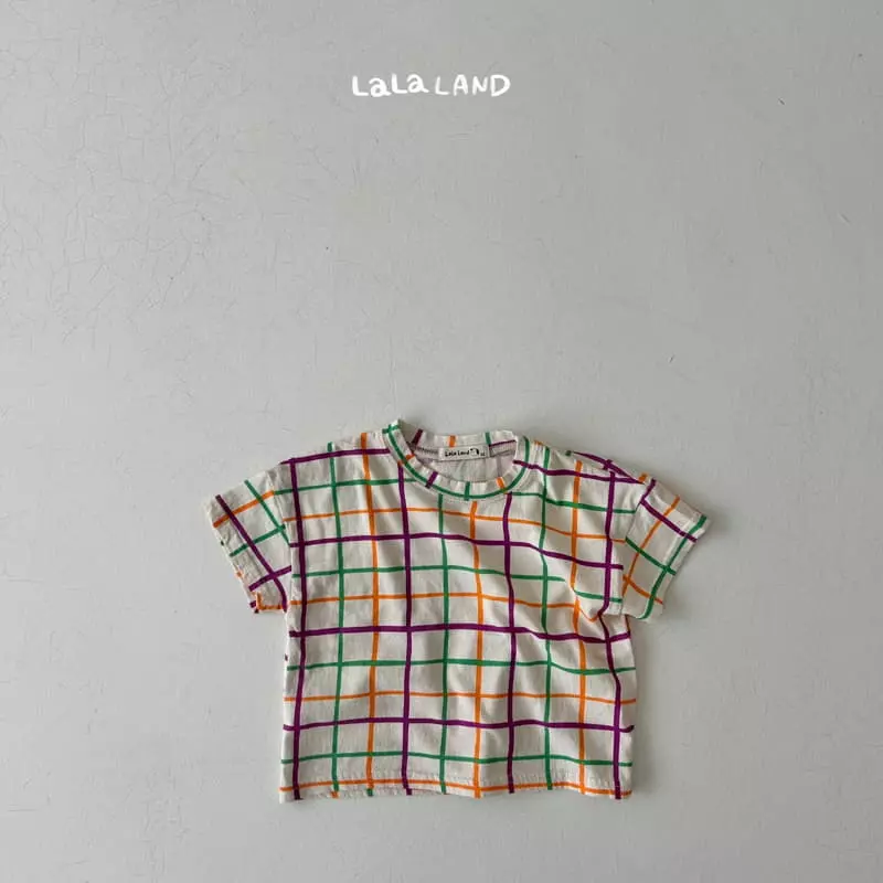 Lalaland - Korean Children Fashion - #designkidswear - Topic Check Tee - 4