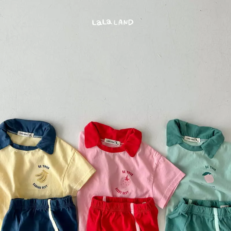 Lalaland - Korean Children Fashion - #discoveringself - Fruit Top Bottom Set - 2