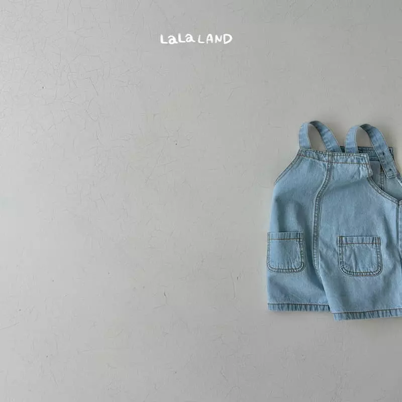 Lalaland - Korean Children Fashion - #fashionkids - Summer Denim Dungarees - 5