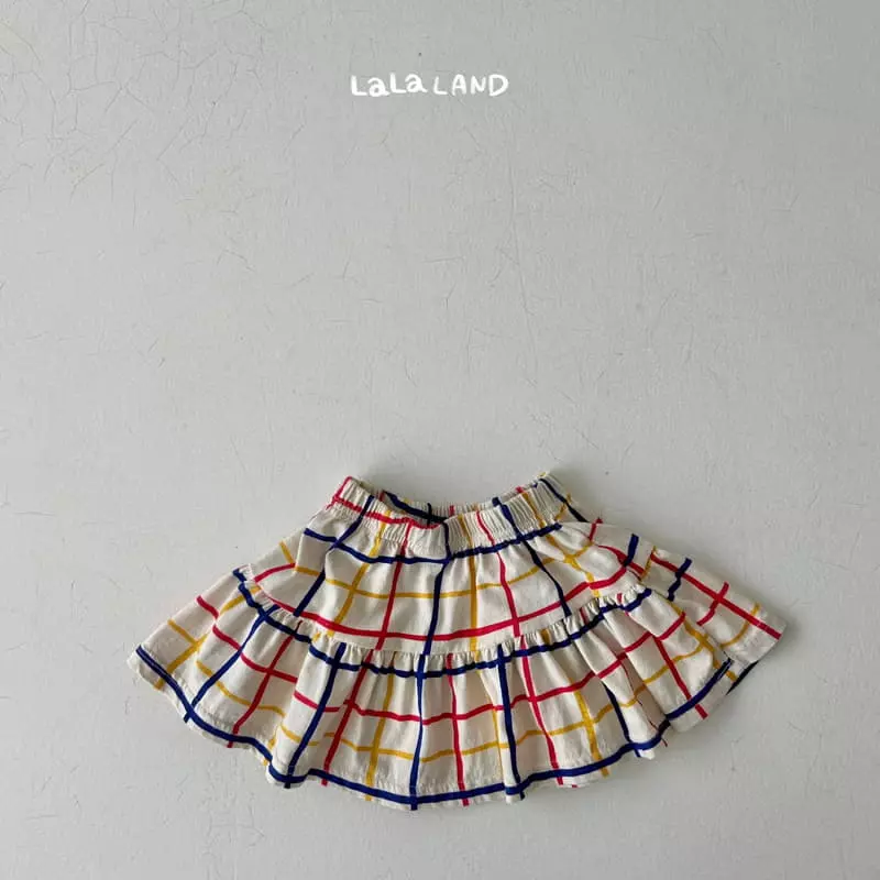 Lalaland - Korean Children Fashion - #kidsshorts - Topic Check Skirt - 5