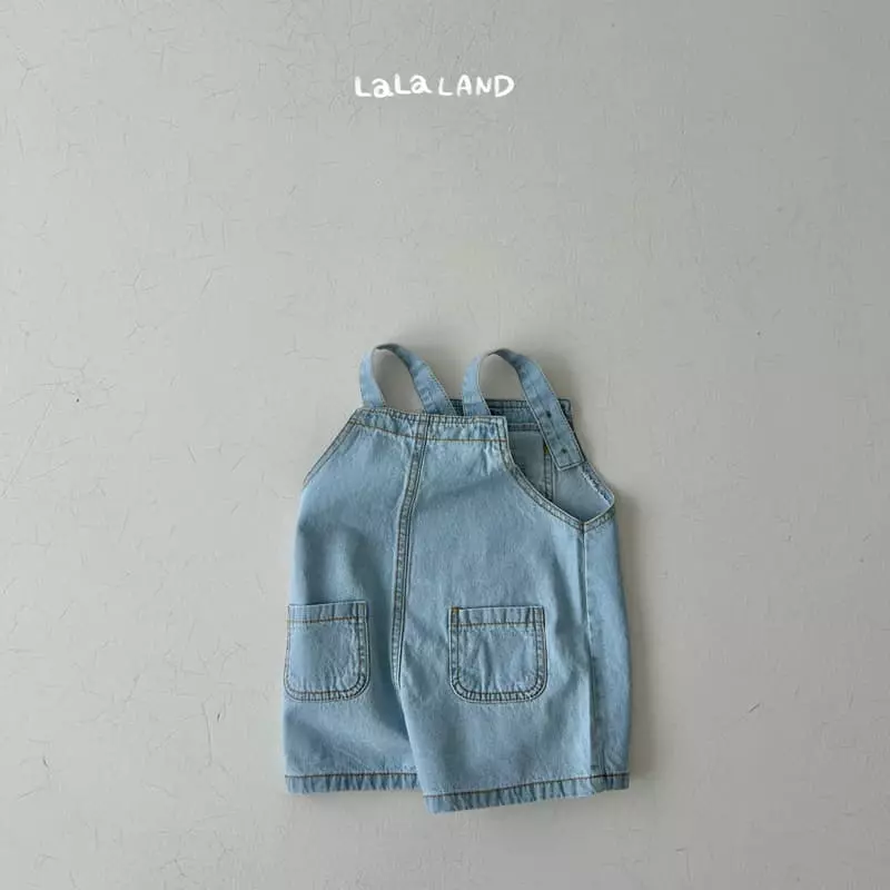 Lalaland - Korean Children Fashion - #kidsshorts - Summer Denim Dungarees - 6
