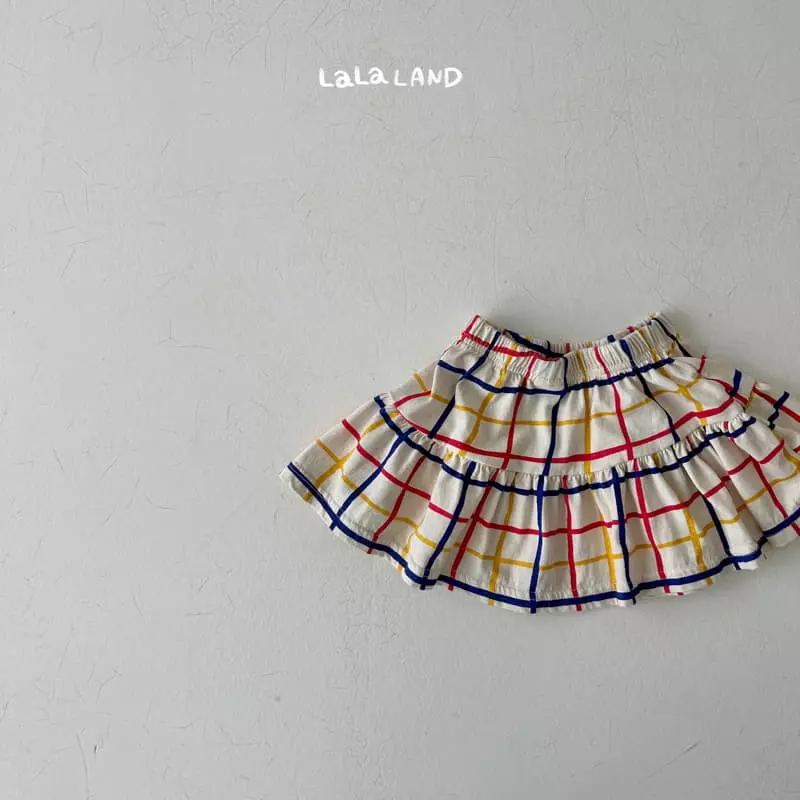 Lalaland - Korean Children Fashion - #kidsstore - Topic Check Skirt - 6