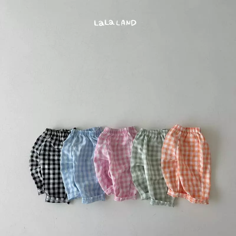 Lalaland - Korean Children Fashion - #magicofchildhood - Check Pants