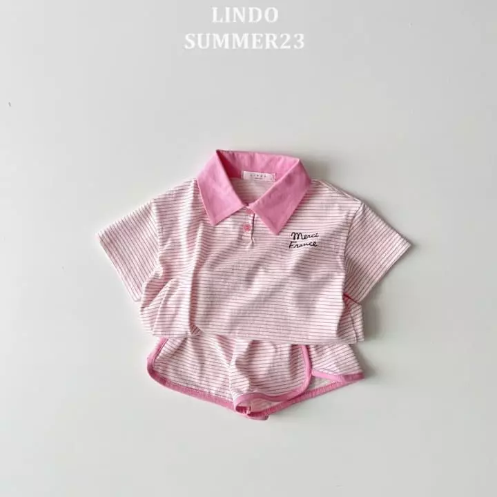 Lindo - Korean Children Fashion - #Kfashion4kids - Merci Top Bottom Set - 5