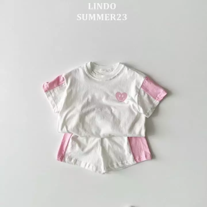Lindo - Korean Children Fashion - #fashionkids - Joy Heart Top Bottom Set - 4