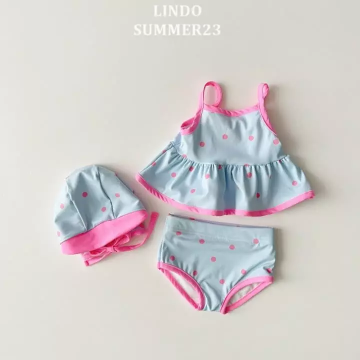 Lindo - Korean Children Fashion - #minifashionista - Notied Swimwear Set