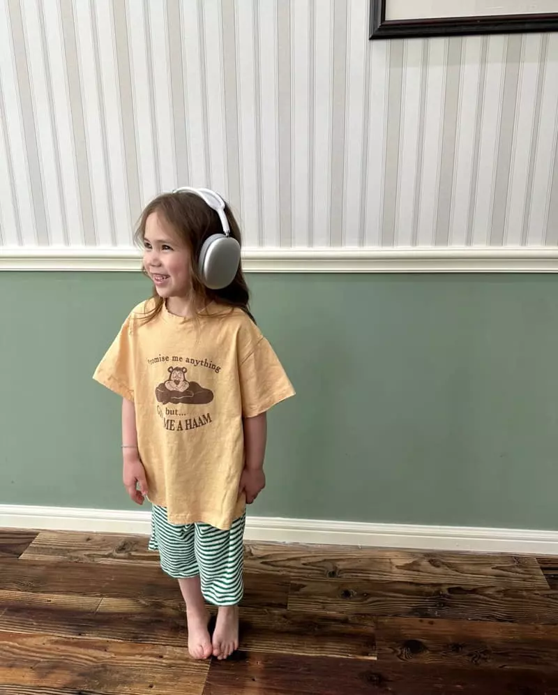 Little Colli - Korean Children Fashion - #kidsshorts - Pigment Bear Tee - 3