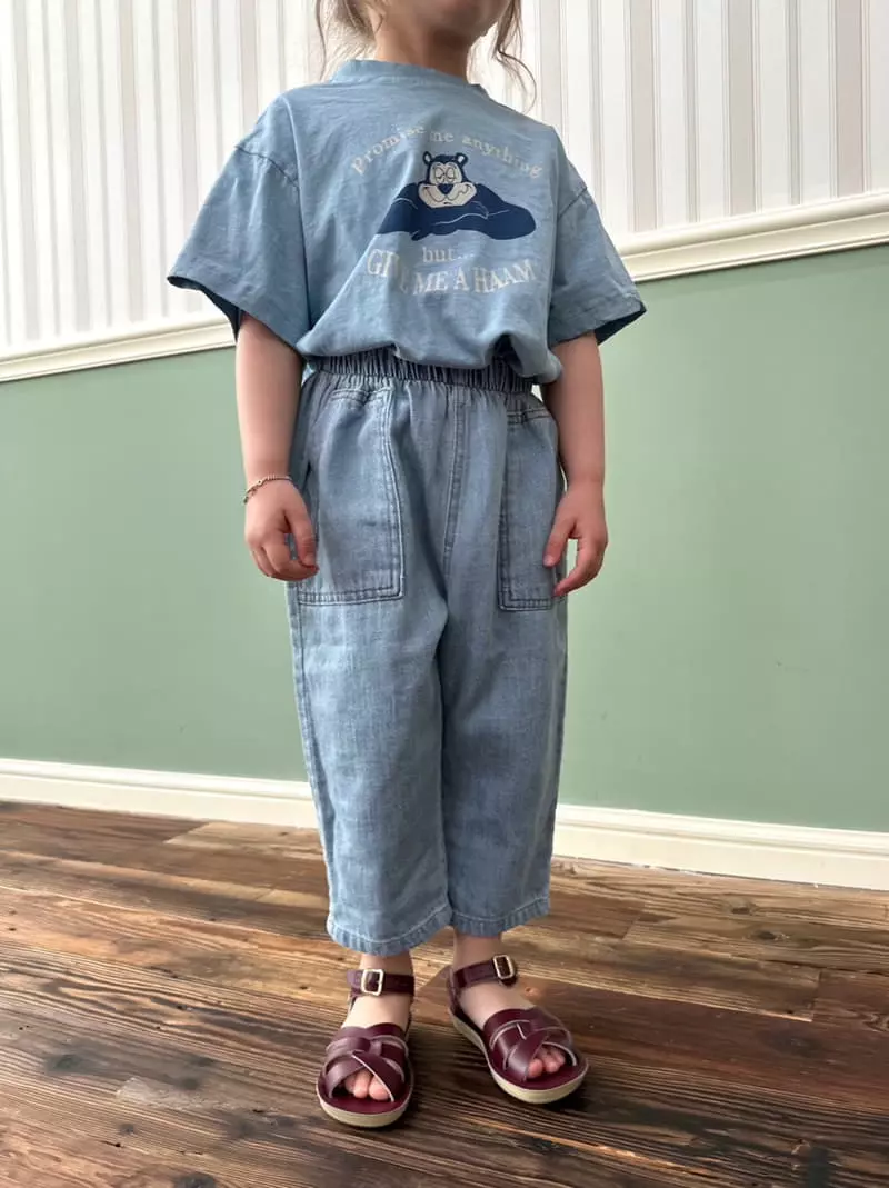 Little Colli - Korean Children Fashion - #kidzfashiontrend - Linen Pocket Jeans