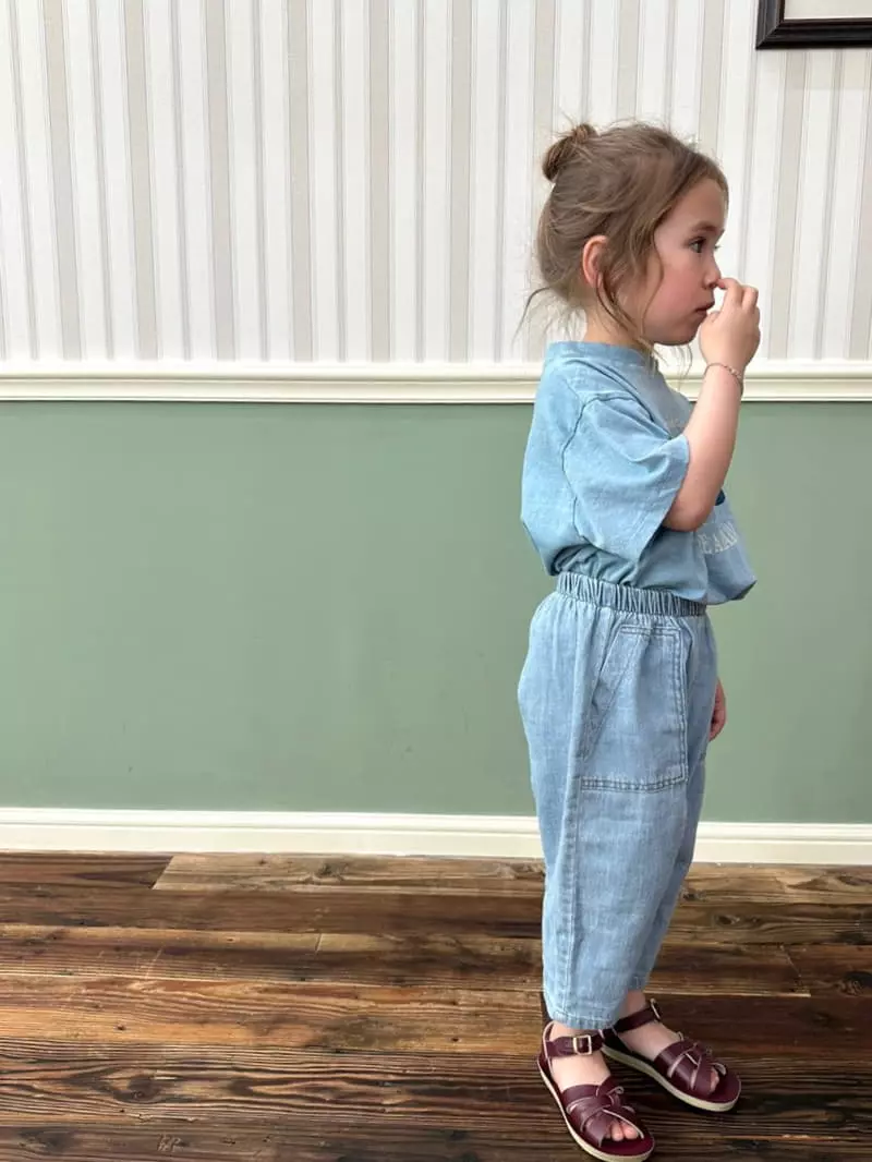 Little Colli - Korean Children Fashion - #littlefashionista - Linen Pocket Jeans - 3