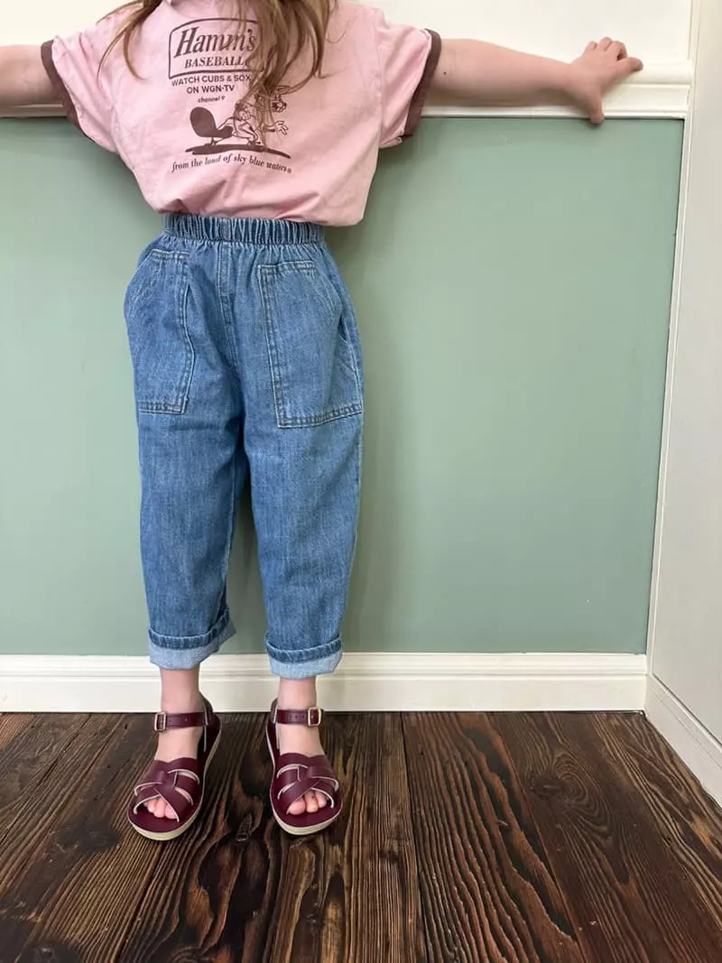 Little Colli - Korean Children Fashion - #littlefashionista - Linen Pocket Jeans - 4