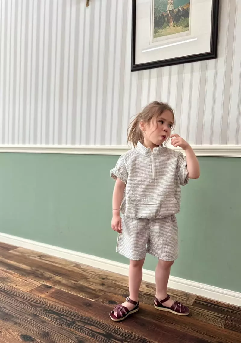 Little Colli - Korean Children Fashion - #minifashionista - Saquare Aorak Top Bottom Set