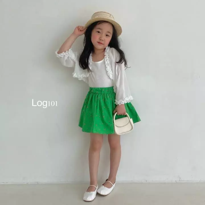 Log101 - Korean Children Fashion - #Kfashion4kids - Flower Frill Skrit - 3