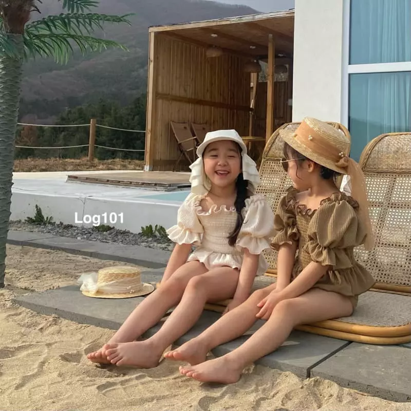 Log101 - Korean Children Fashion - #Kfashion4kids - Log Smocked Two-piece - 8