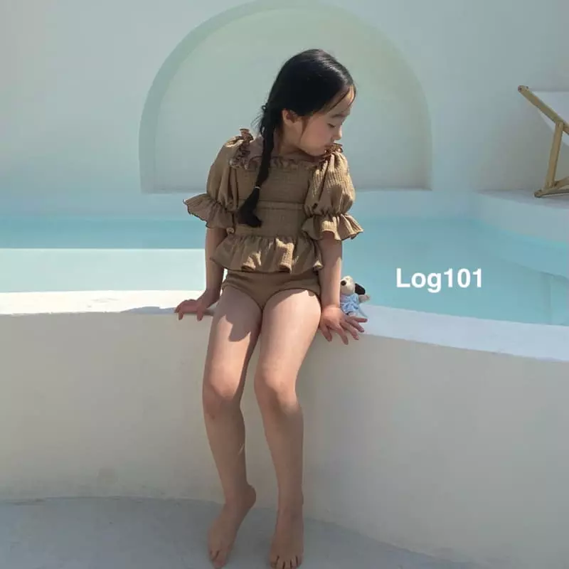 Log101 - Korean Children Fashion - #kidsshorts - Log Smocked Two-piece - 5