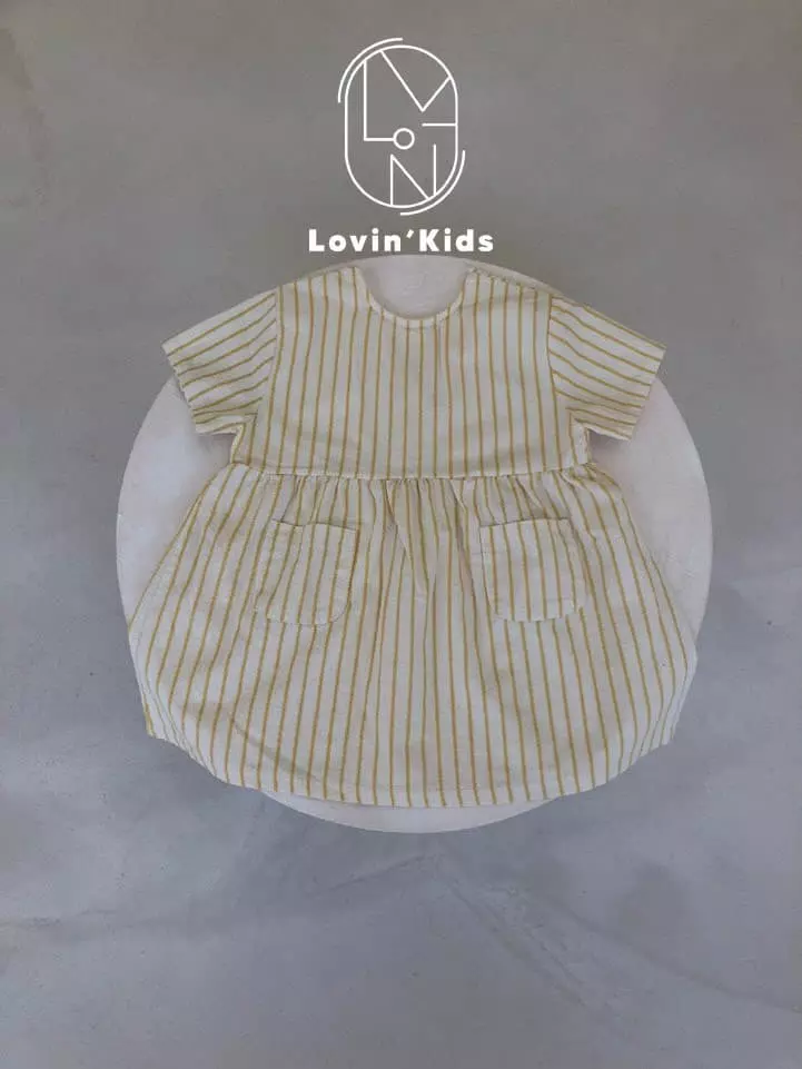 Lovin - Korean Children Fashion - #kidsstore - Stripes Pocket One-piece - 10