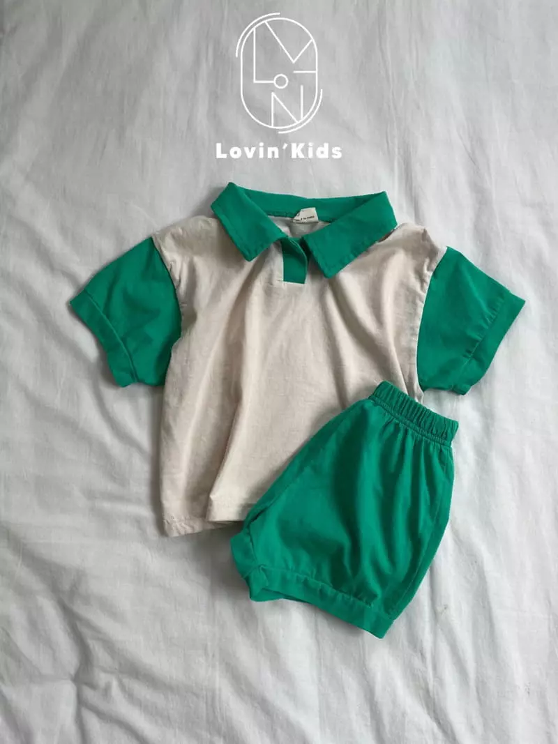Lovin - Korean Children Fashion - #minifashionista - Collar Top Bottom Set - 4