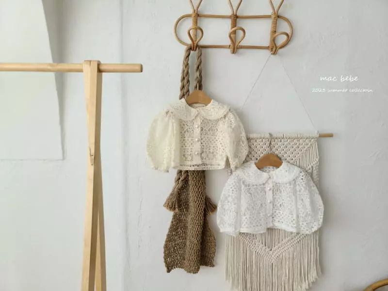 Mac - Korean Baby Fashion - #babyfever - Lace Collar Cardigan - 2